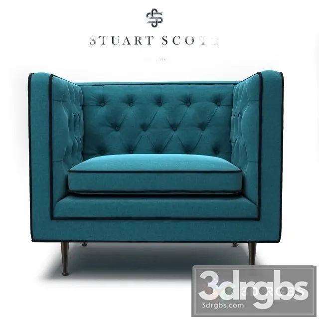 Stuart Scott Tux Lux Armchair 3D Model Free