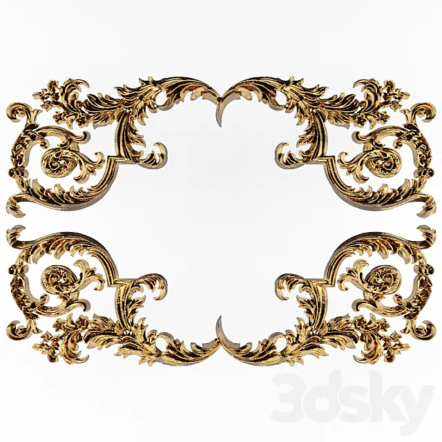 Stucco ceiling. 3D Model