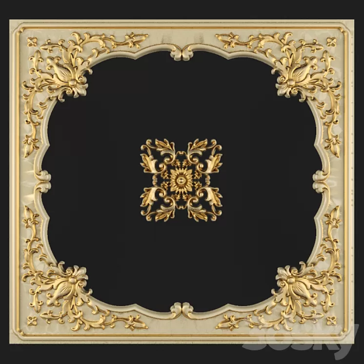 Stucco ceiling.