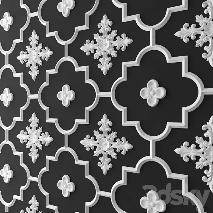 Stucco ceiling socket 3D Model