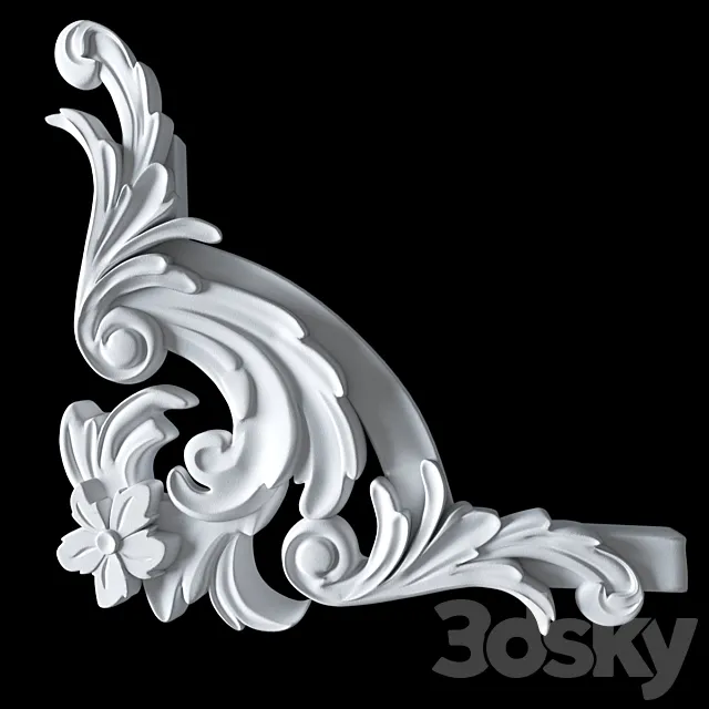 Stucco corner 3D Model