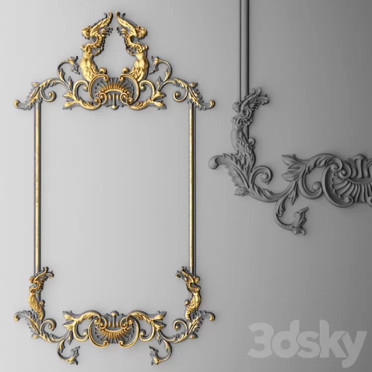 Stucco Frame. 3D Model