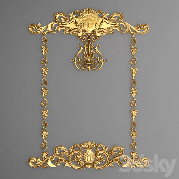Stucco Frame. 3D Model