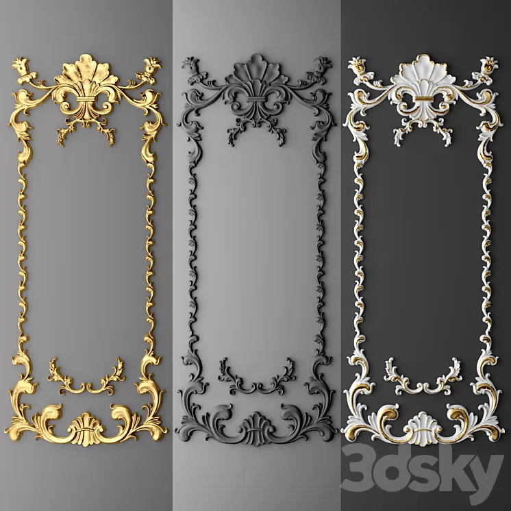 Stucco. Frame. 3D Model