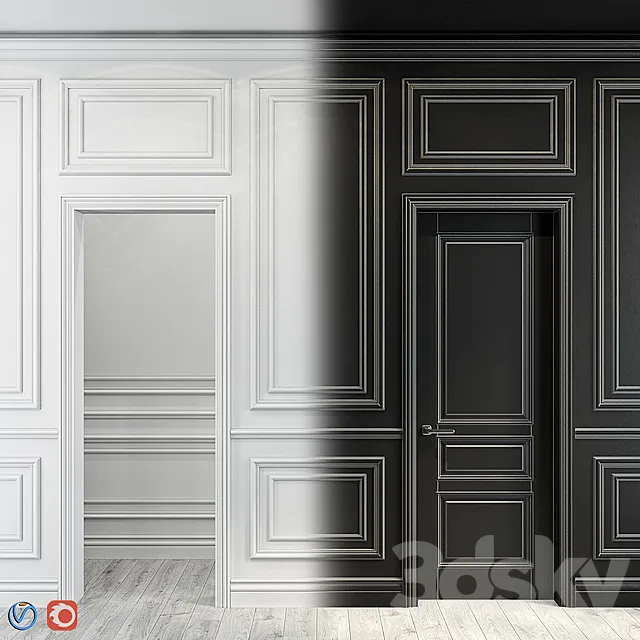 Stucco molding for walls 2 3DModel