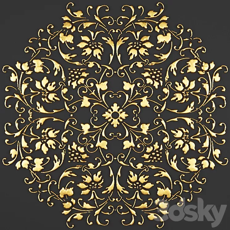 Stucco pattern. 3D Model