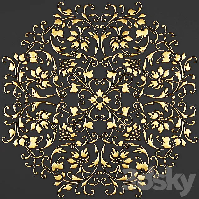 Stucco pattern. 3D Model
