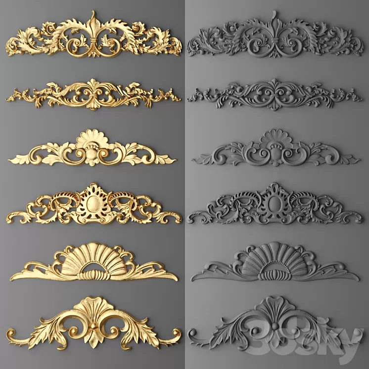 Stucco. Set.