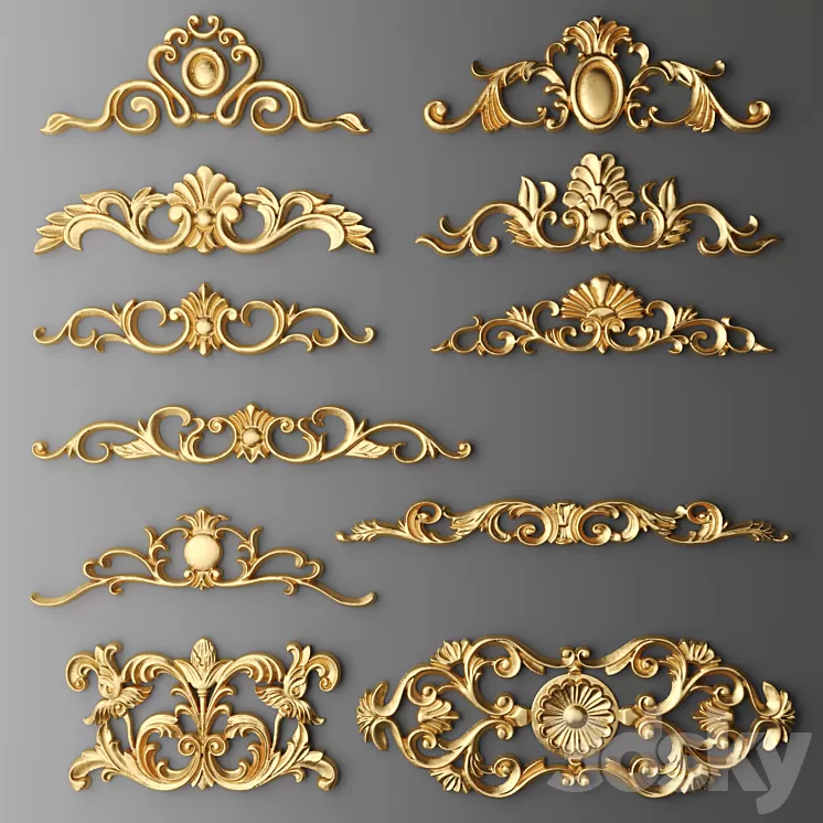 Stucco. Set. 3D Model