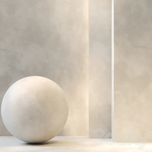 Stucco Textured Beige _ PBR _ Seamless _ 4k _ set04 3D Model