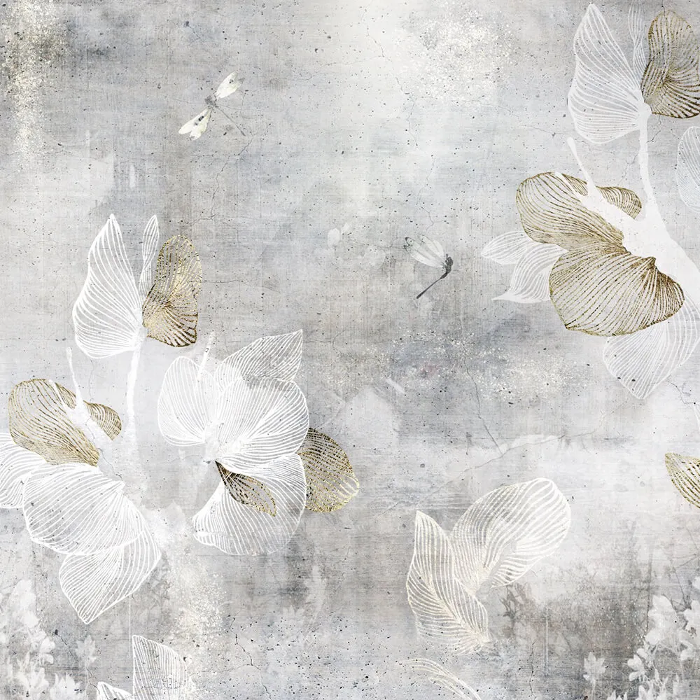 Studijo Wallart - Wallpaper Magical forest - white and gold 3D Model