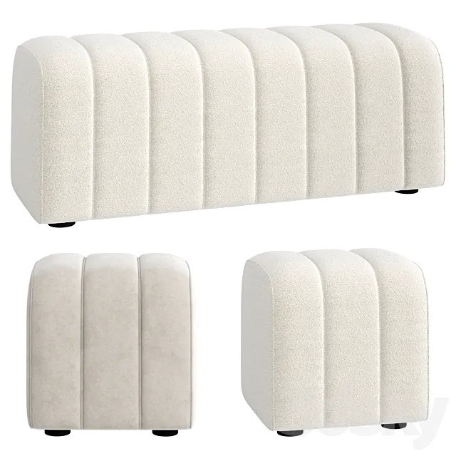 STUDIO Pouf and Bench 3D Model