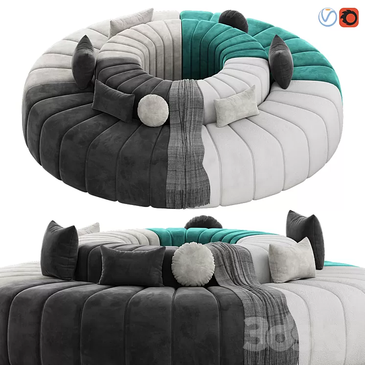 Studio Sofa by Kristian Sofus 3D Model