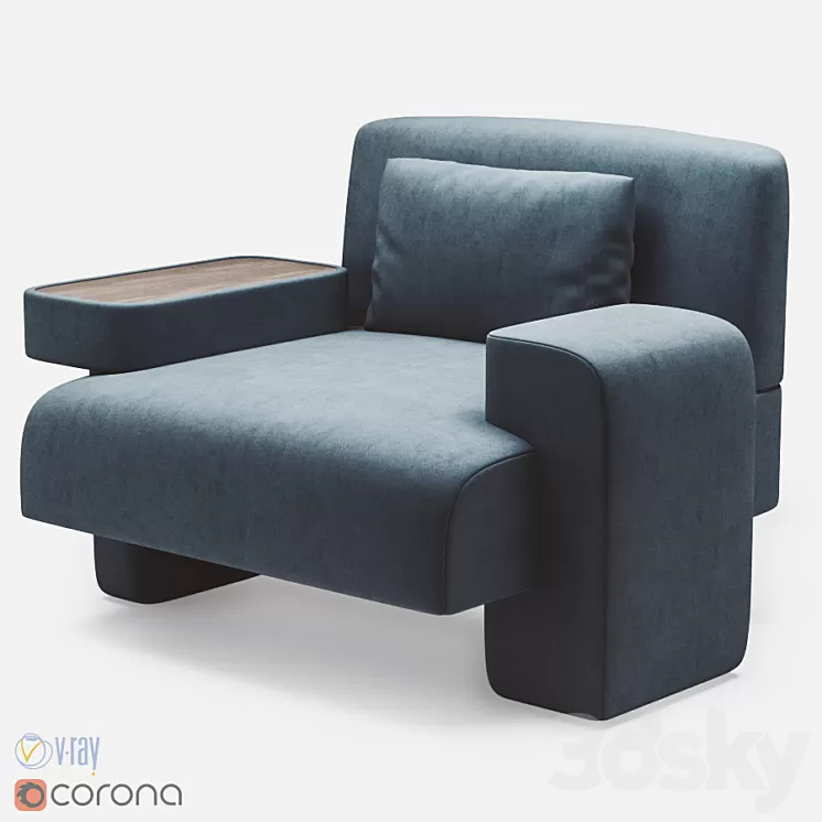 Studio Twentyseven Max armchair by Charles Kalpakian 3D Model