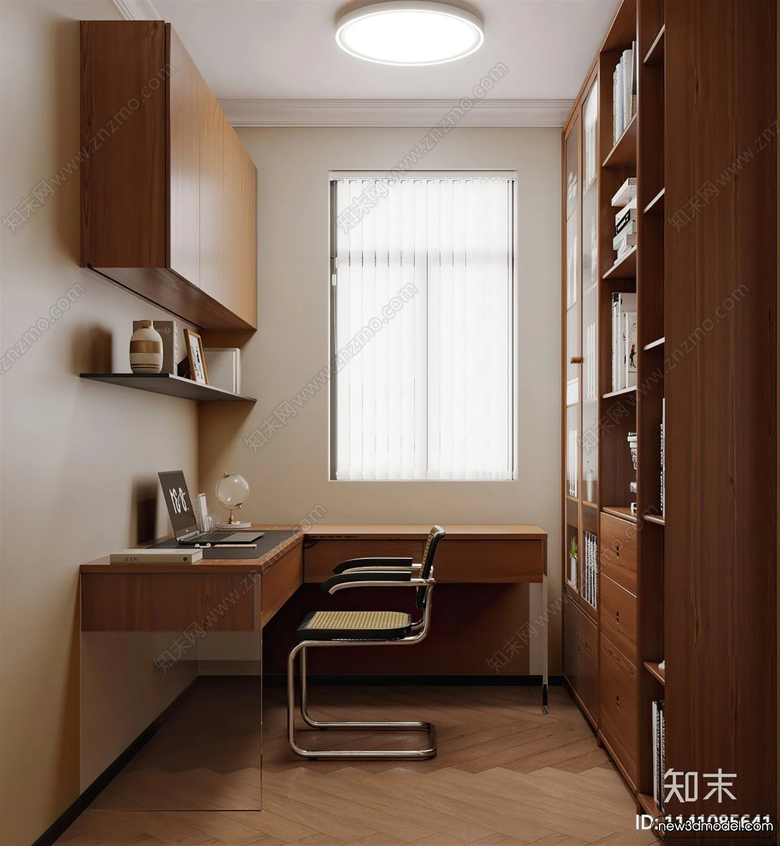 Study and Work Space - 3D Models - 3D Interior Scene - 008