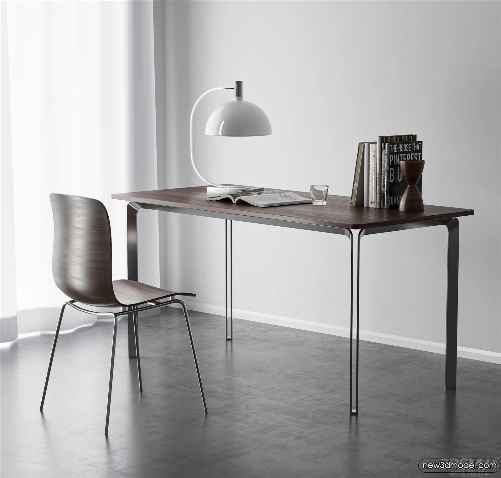 Study and Work Space - 3D Models - 3D Interior Scene - 055