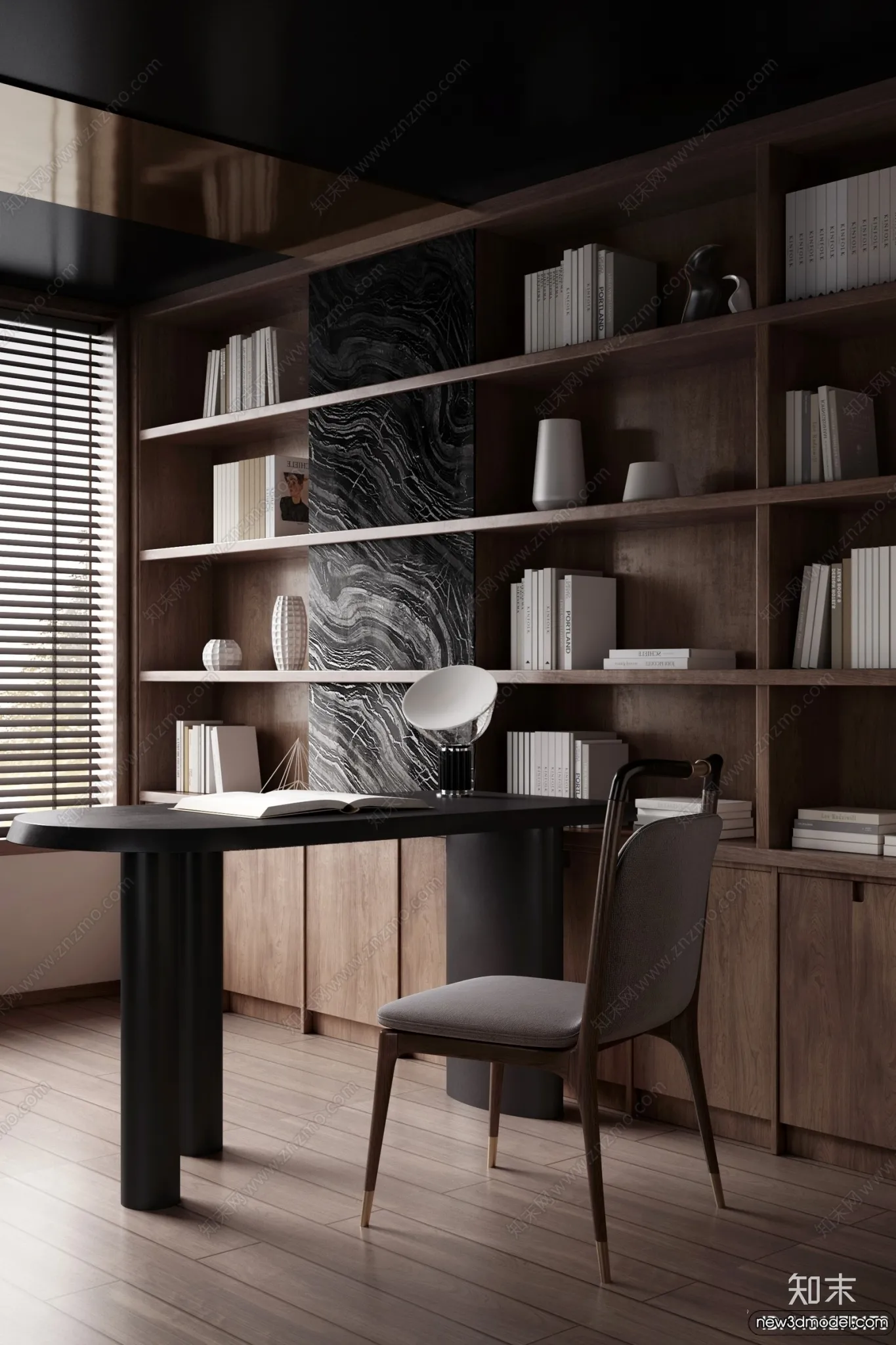 Study and Work Space - 3D Models - 3D Interior Scene - 076