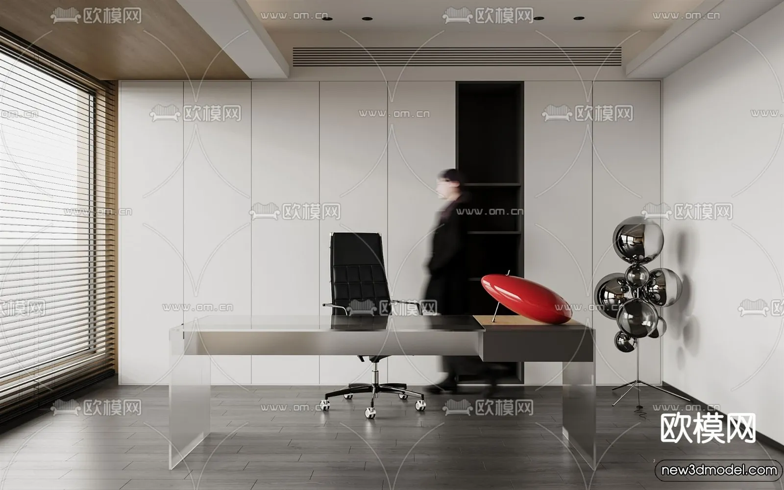 Study and Work Space - 3D Models - 3D Interior Scene - 140