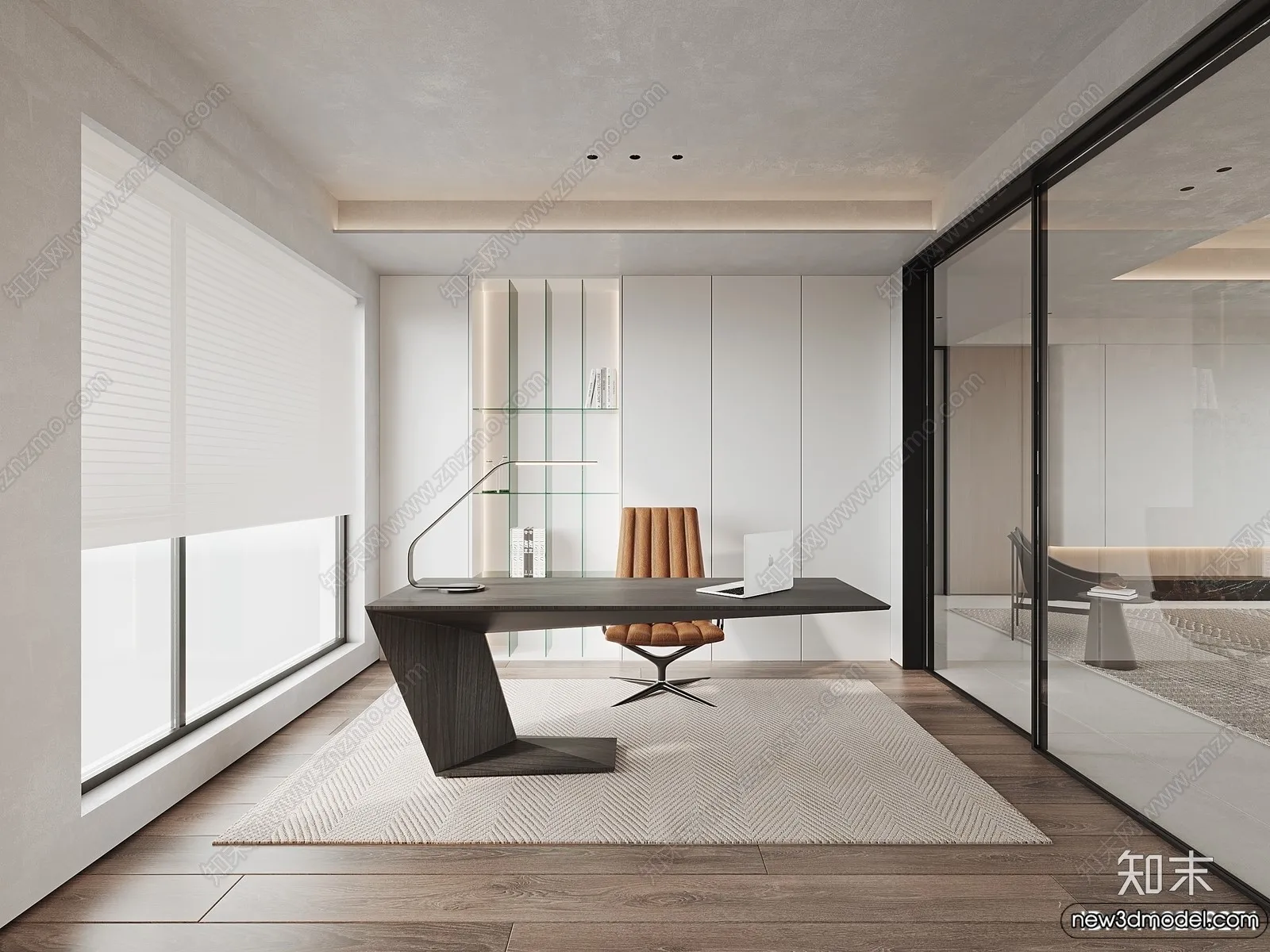 Study and Work Space - 3D Models - 3D Interior Scene - 142