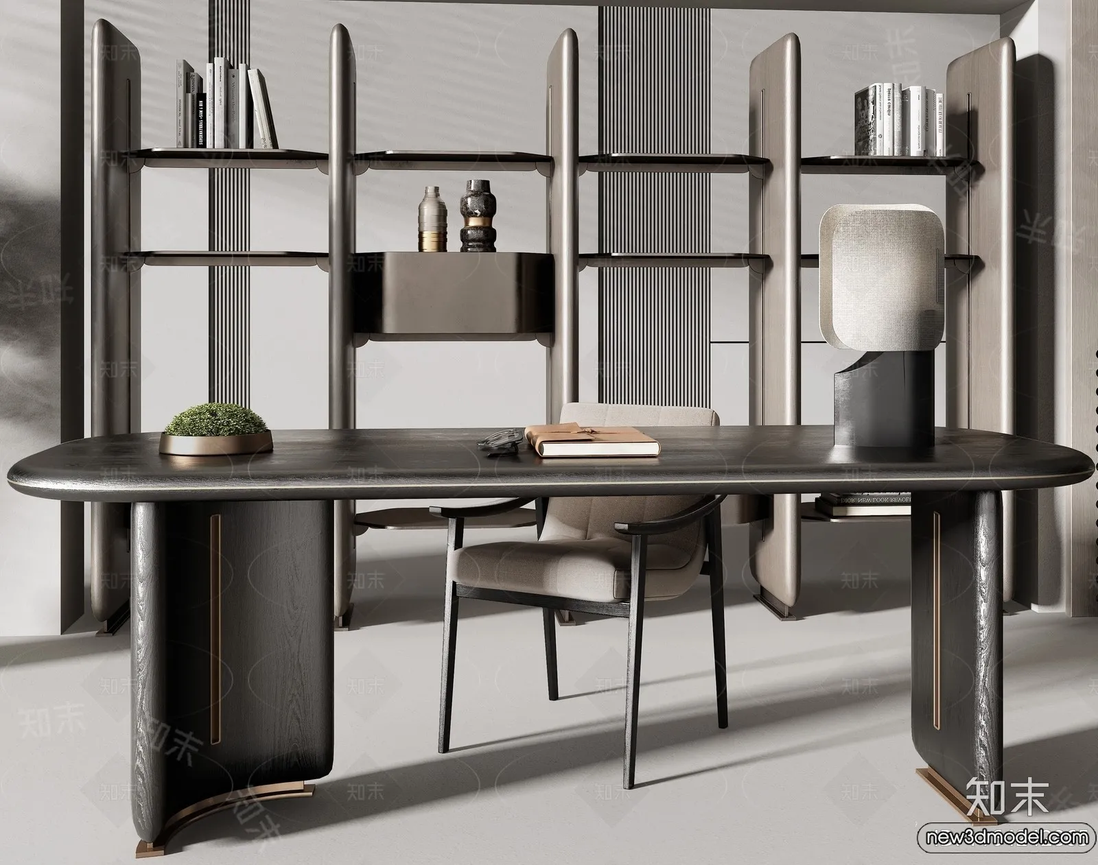 Study and Work Space - 3D Models - 3D Interior Scene - 150