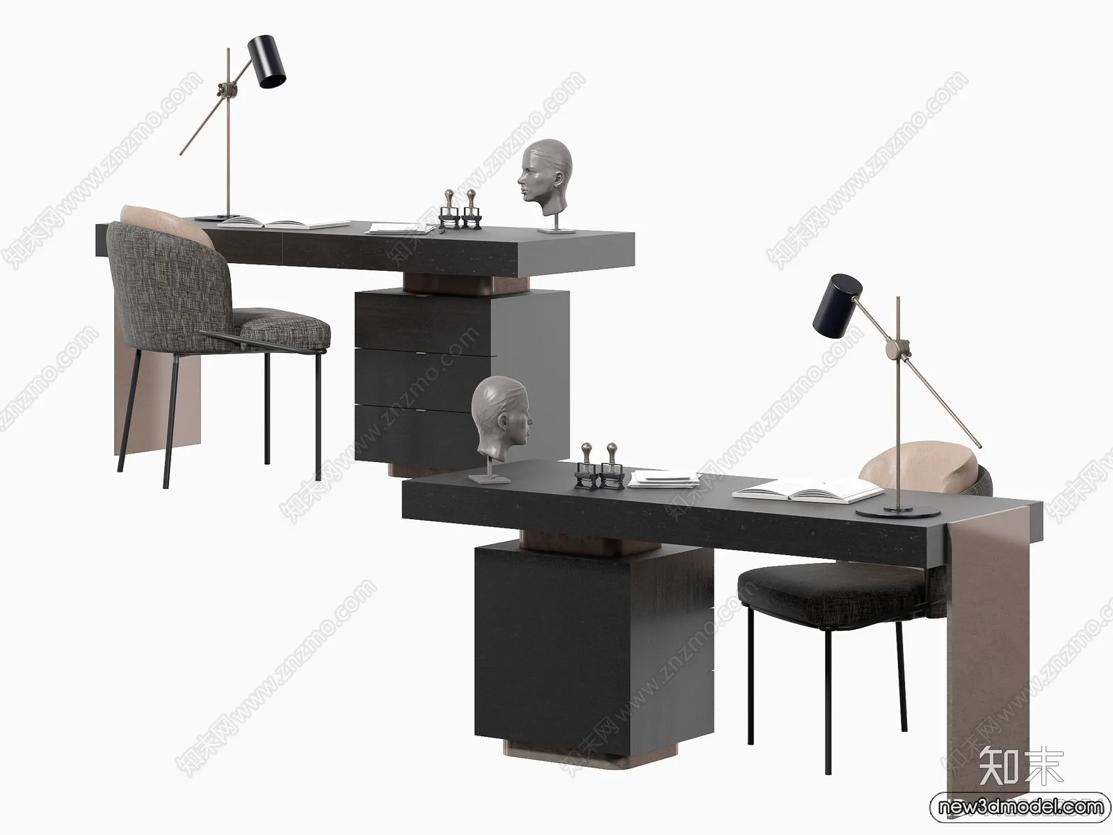 Study and Work Space - 3D Models - 3D Interior Scene - 159