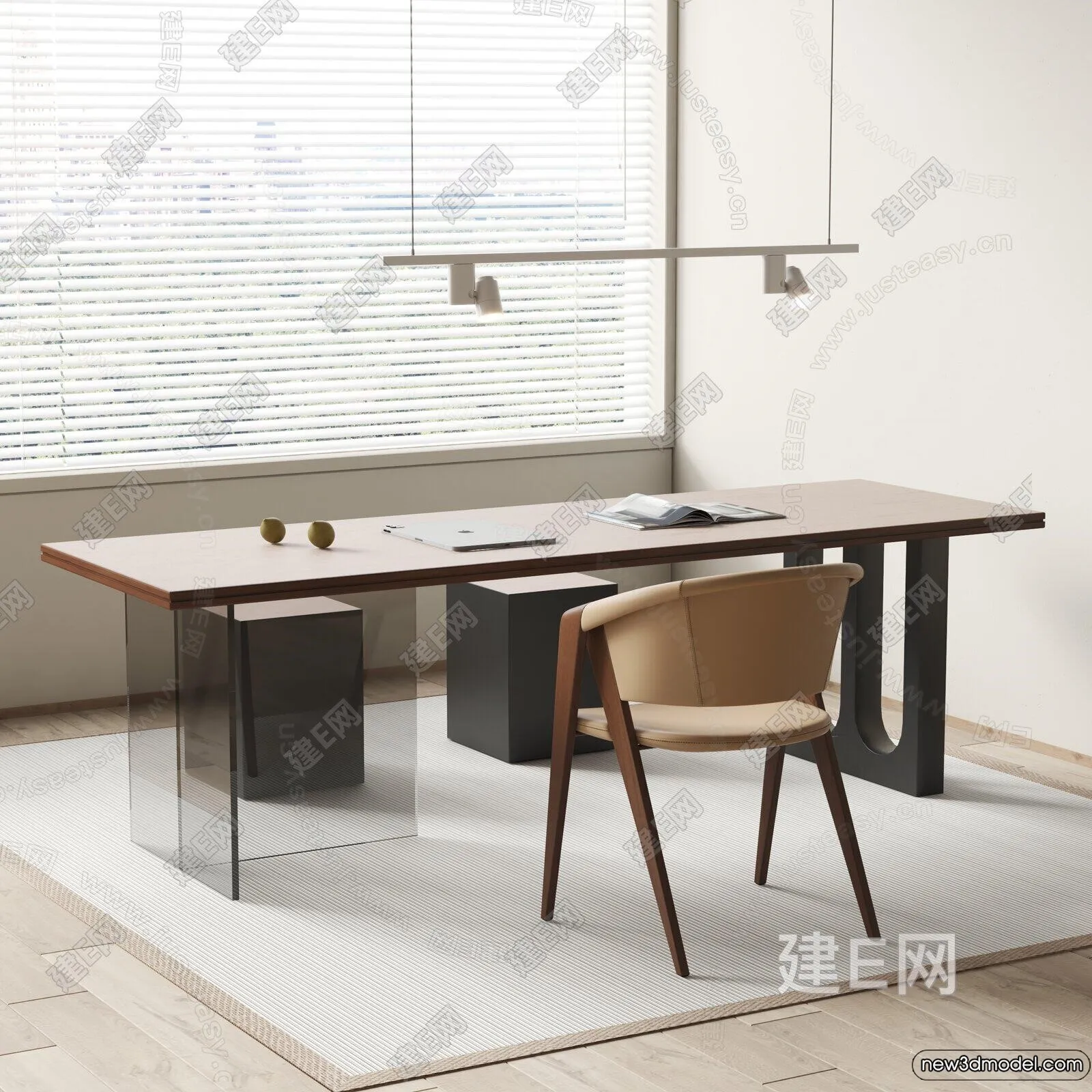 Study and Work Space - 3D Models - 3D Interior Scene - 161