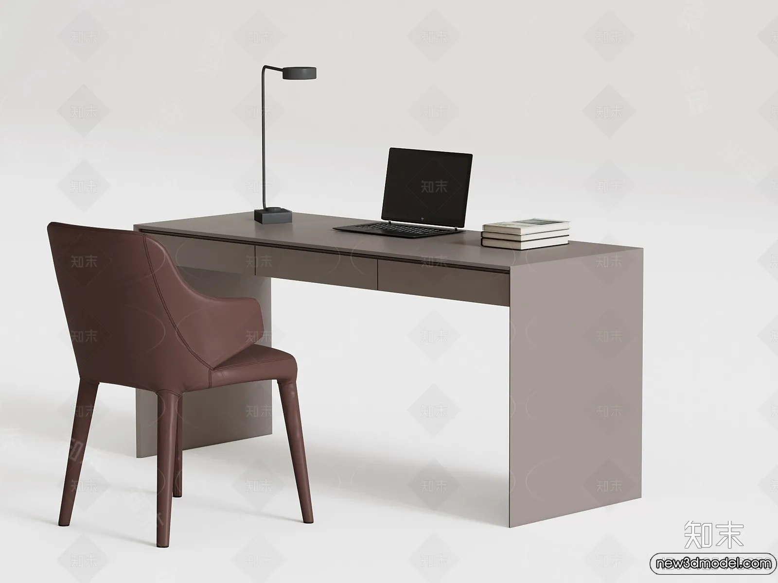 Study and Work Space - 3D Models - 3D Interior Scene - 164