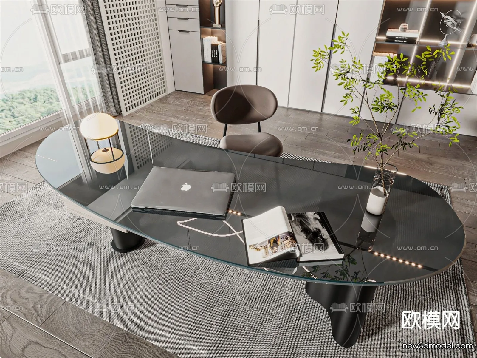 Study and Work Space - 3D Models - 3D Interior Scene - 168