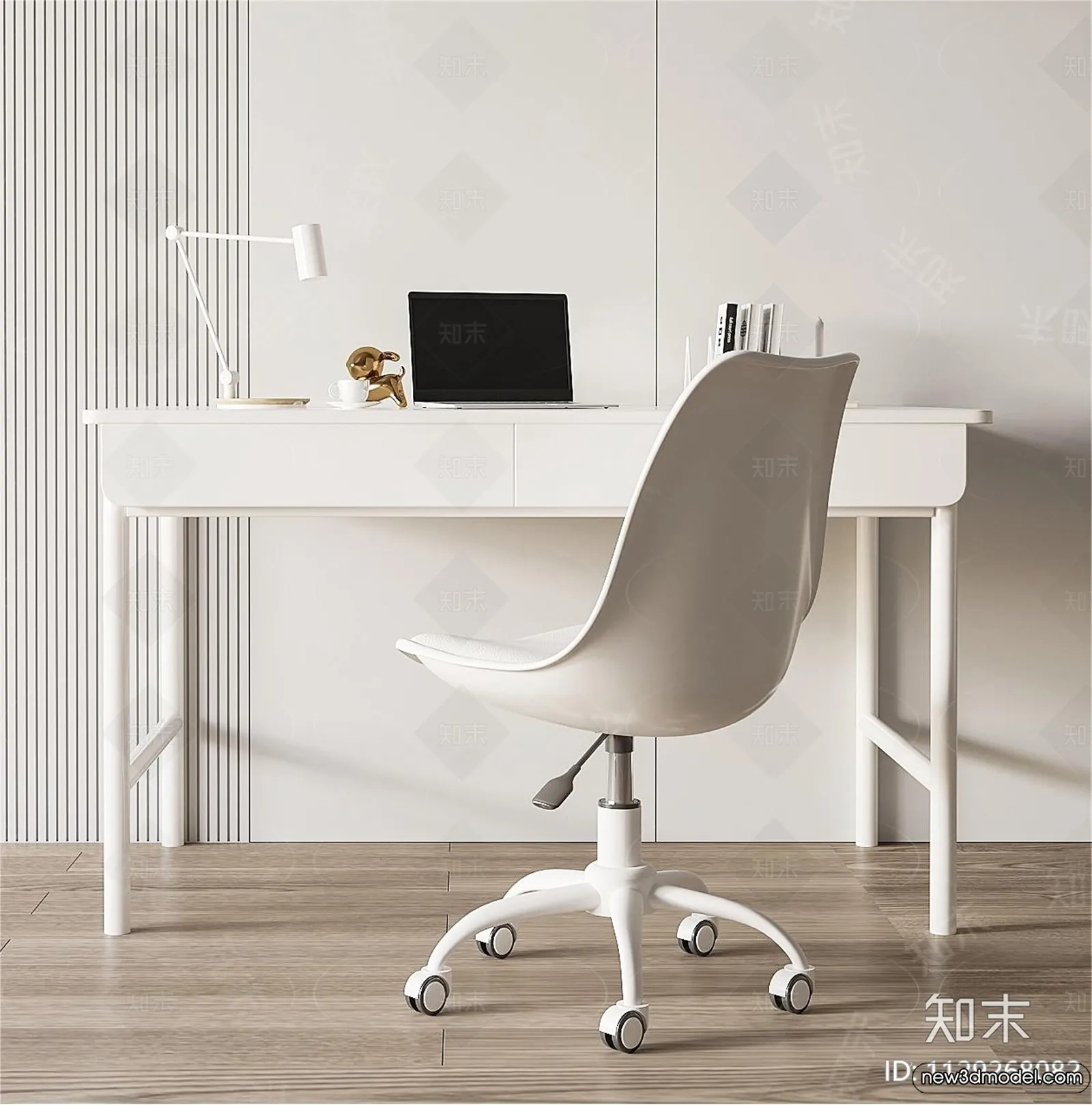 Study and Work Space - 3D Models - 3D Interior Scene - 170