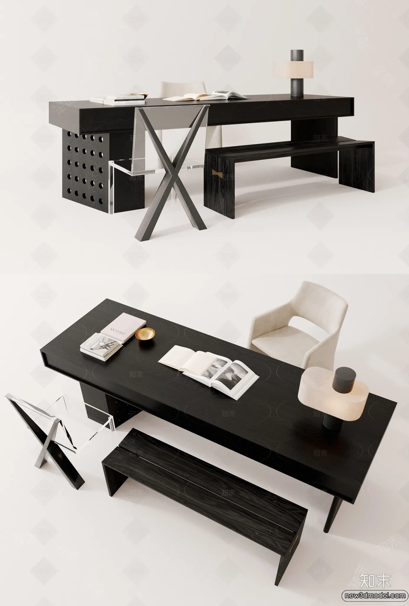 Study and Work Space - 3D Models - 3D Interior Scene - 178
