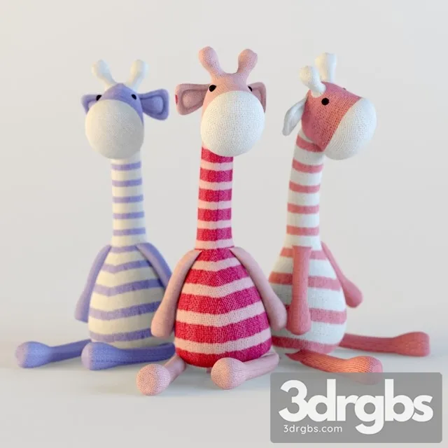 Stuffed Animals Ziraf 3D Model Free