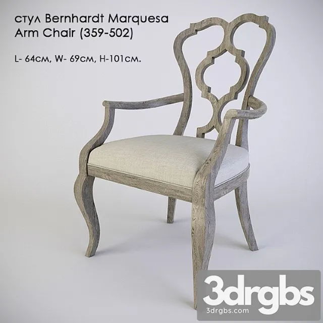 Stul Bernhardt Marquesa Arm Chair 359 502 3D Model Free