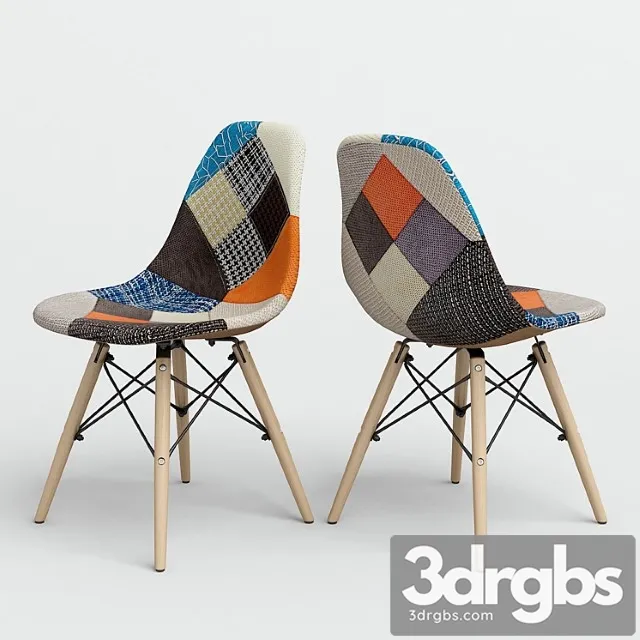 Stul Eames Style Dsw Patchwork 3D Model Free