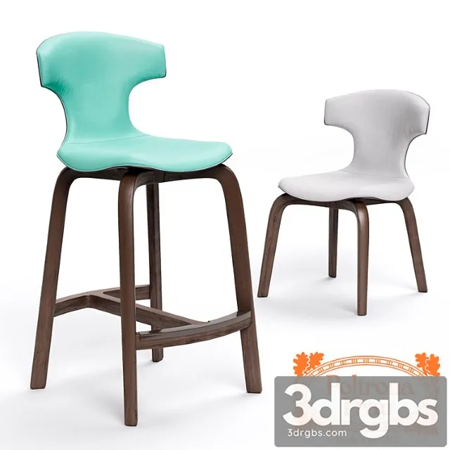 Stul Ia Poltrona Frau Montera 3D Model Free