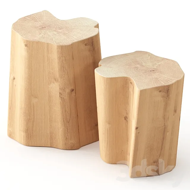 Stump coffee tables 3D Model