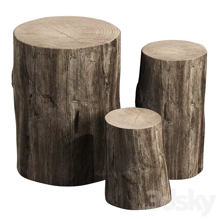 Stump tables 3D Model Free