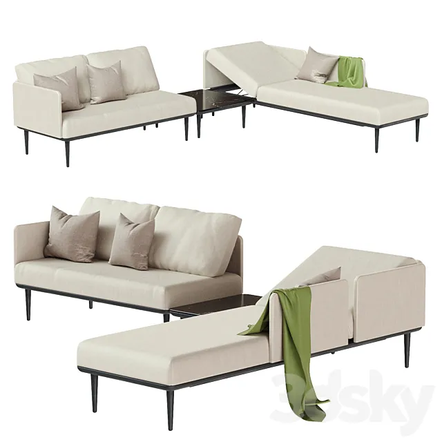 Styletto lounge set 3 3D Model