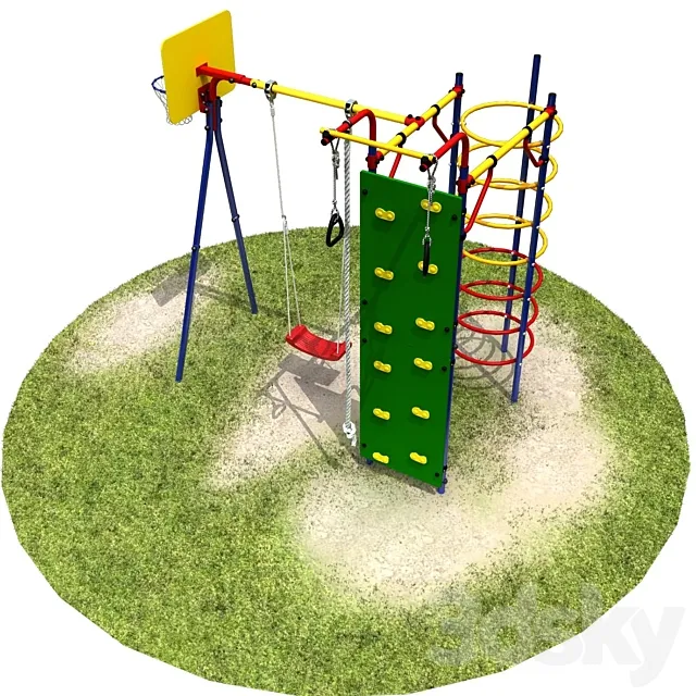Suburban sportivnsq game complex 3D Model