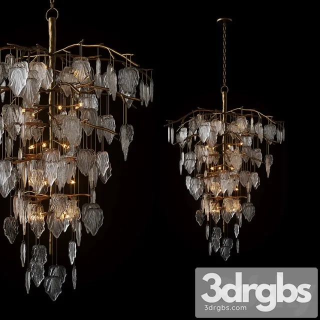 Sugar Leaf Glass Leaf Twenty Six Light Chandelier 1 Free Download