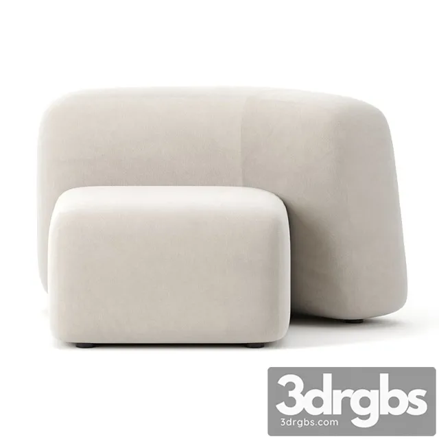 Suiseki armchair by la cividina 3D Model Free