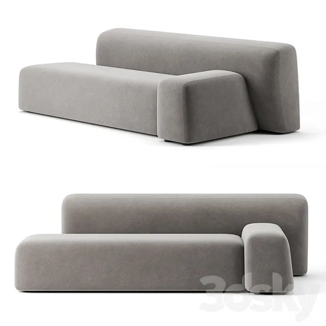 Suiseki sofa by La Cividina 3DModel