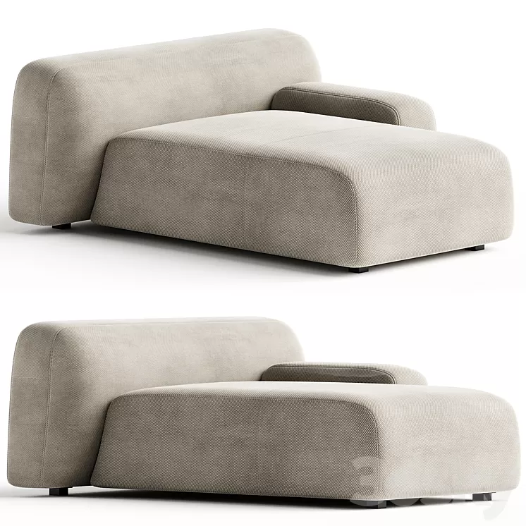 Suiseki Sofa cod SUI11DX composition 3D Model Free