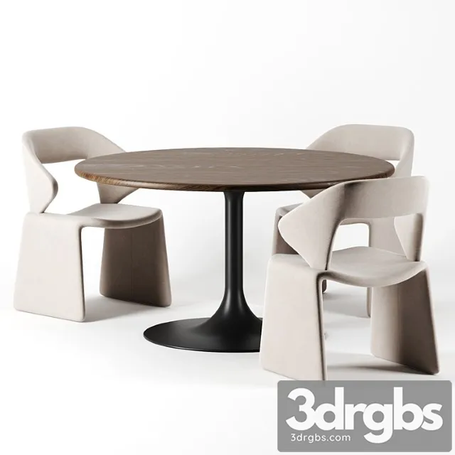 Suit Chair Dining Set by Artifort 3D Model Free