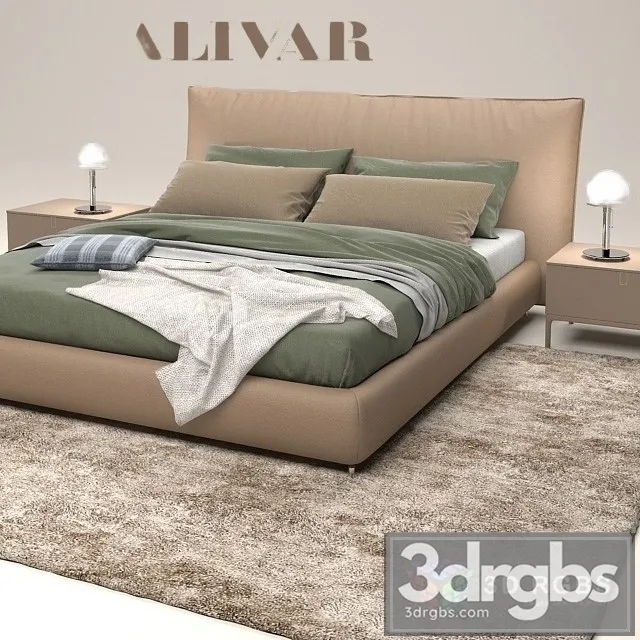 Suite Alivar Double Bed 3D Model Free
