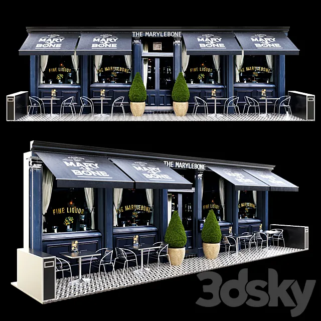 Summer cafe 2 3D Model