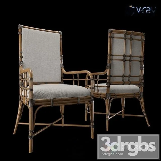 Summer Isle Upholstered Armchair 3D Model Free
