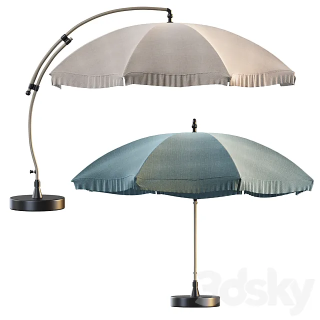 Sun garden umbrella 3DModel