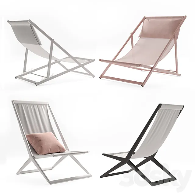 Sun lounger set 3DModel