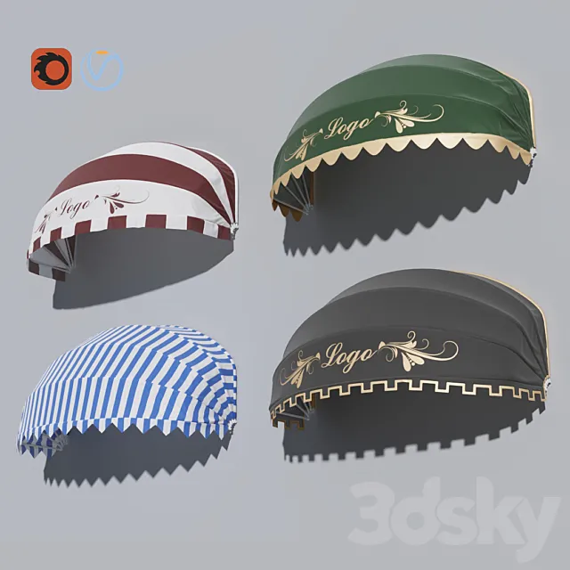 Sun protection awnings 3D Model