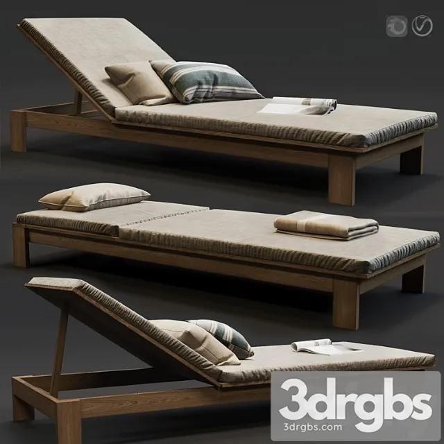 Sunbed set 01 2 3D Model Free